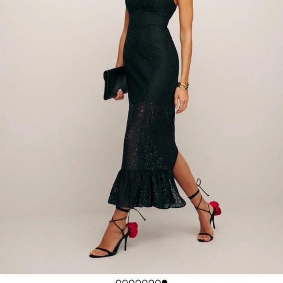 Reformation Canice Dress Black - Size 8 - Picture 10 of 10